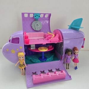 Polly Pocket Airplane Jet Playset with Mini Dolls